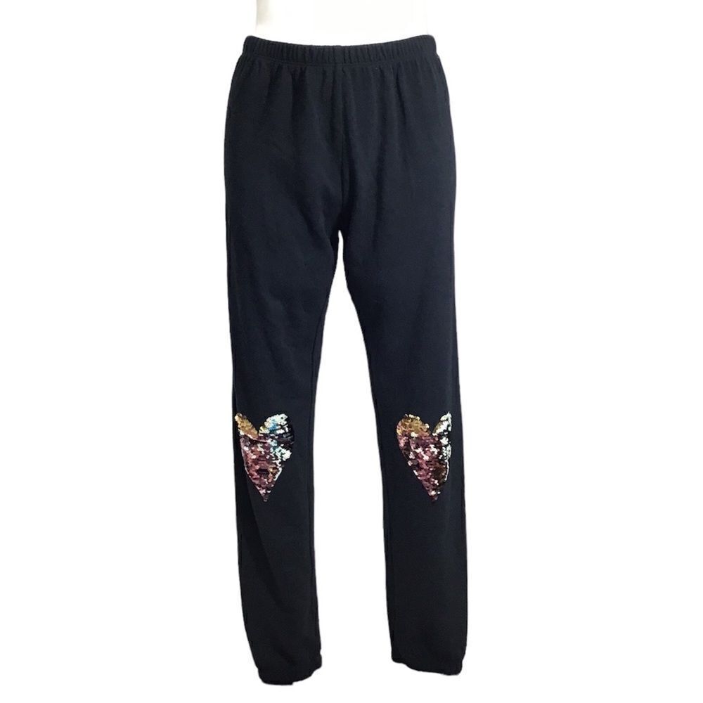 Wildfox Couture Black Harlequin Heart Knox Jogging Pants New Size Small